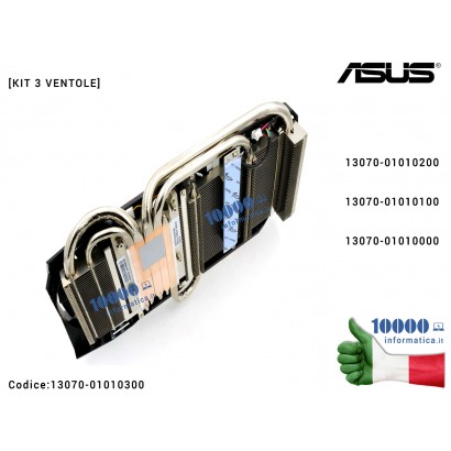 Ventola di Raffreddamento Fan + Dissipatore Heatsink VGA ASUS STRIX R9390 GTX980TI  [KIT 3 VENTOLE] Nvidia ATI 13070-01010100 13