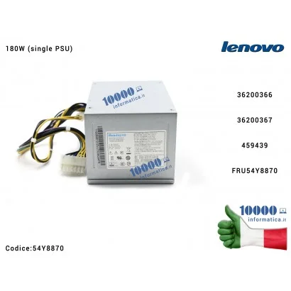 54Y8870 Alimentatore 180W LENOVO ThinkCentre H530 E73 (single PSU) 36200366 36200367 54Y8870 459439 FRU54Y8870 PC LV Huntkey ...