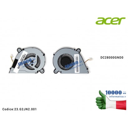 Ventola di Raffreddamento Fan CPU ACER Aspire ES1-520 ES1-521 ES1-522 DC28000GND0 23G2JN2001 23.G2JN2.001