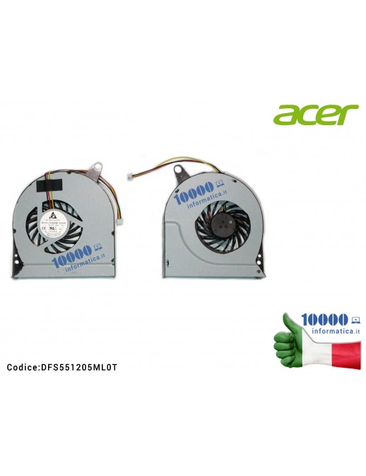 Ventola di Raffreddamento Fan CPU ACER Aspire V3 V3-731 V3-731G V3-771 V3-771G