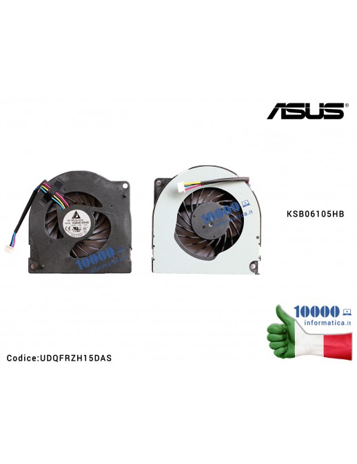 Ventola di Raffreddamento Fan CPU ASUS K72F K72JR K72JK K72JT K72JU KSB06105HB UDQFRZH15DAS