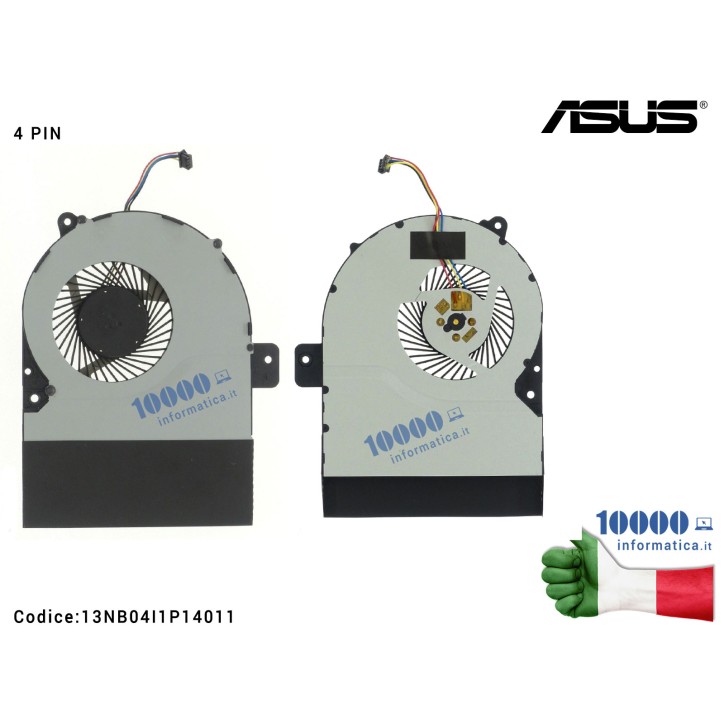 Ventola di Raffreddamento Fan CPU ASUS X751 X751M X751MA X751L X751LD X751LB (4 PIN) Ventola di Raffreddamento Fan CPU ASUS X751 X751M X751MA X751L X751LD X751LB (4 PIN)