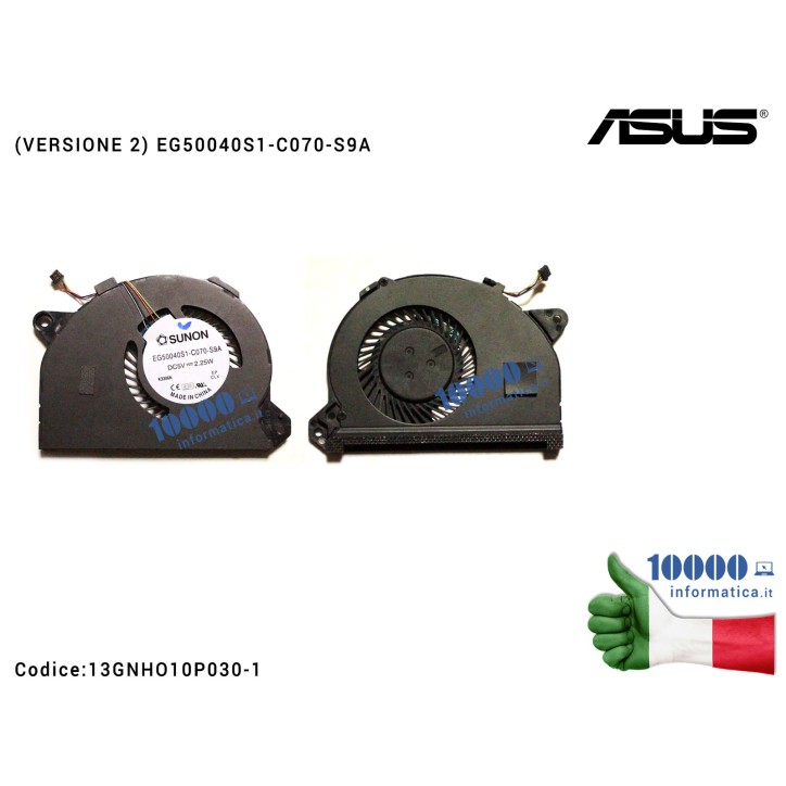 Ventola di Raffreddamento Fan CPU ASUS ZenBook UX31 UX31A UX31E UX31EP [VERSIONE 2] EG50040S1-C070-S9A