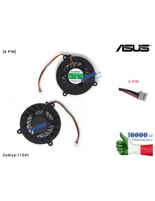 Ventola di Raffreddamento Fan CPU ASUS [4 PIN] F3J F3JC F3F F3H A8SC A8M A8J F7JC F7F DFB501005H20T UDQF2ZR06BAS