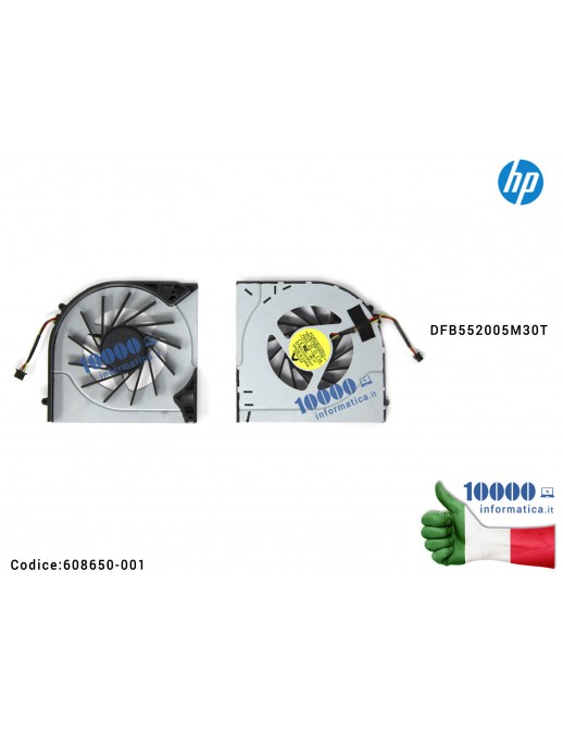 Ventola di Raffreddamento Fan CPU HP Envy 17 17-1000 17-1100 DFB552005M30T