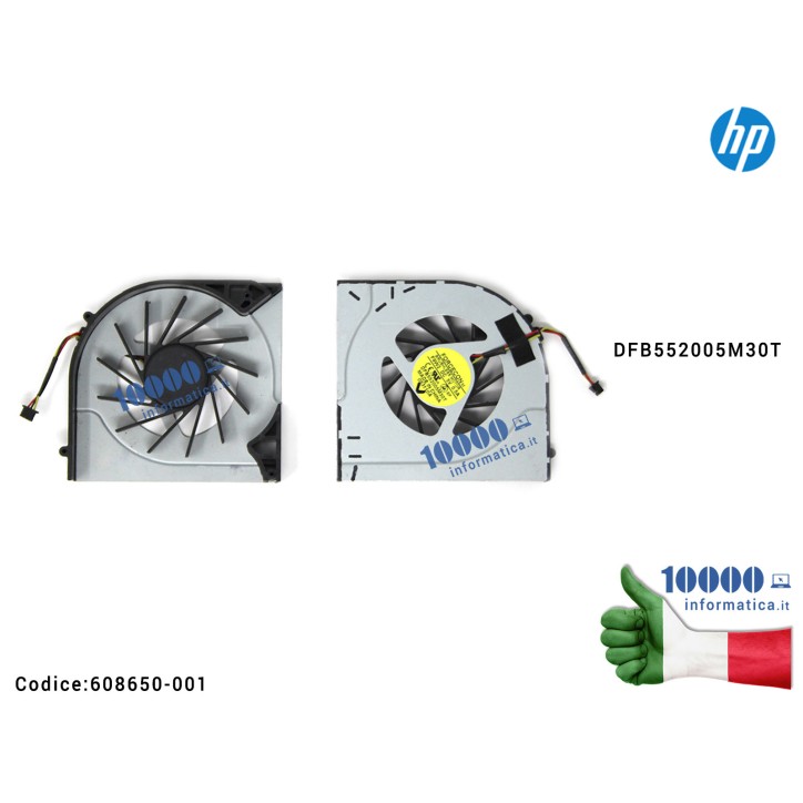 Ventola di Raffreddamento Fan CPU HP Envy 17 17-1000 17-1100 DFB552005M30T
