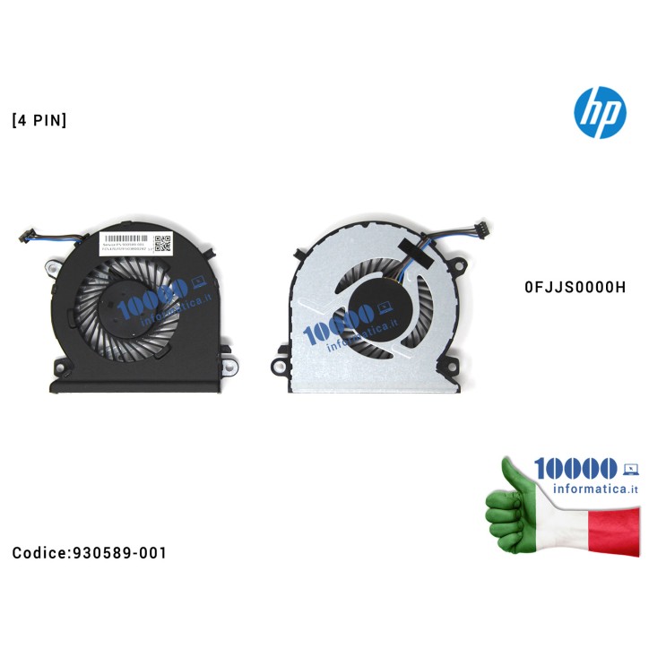 Ventola di Raffreddamento Fan CPU HP Pavilion 15-CB 15T-CB 15-CB000 [4 PIN] 926875-001 926876-001 930589-001 930615-001 0FJJS000