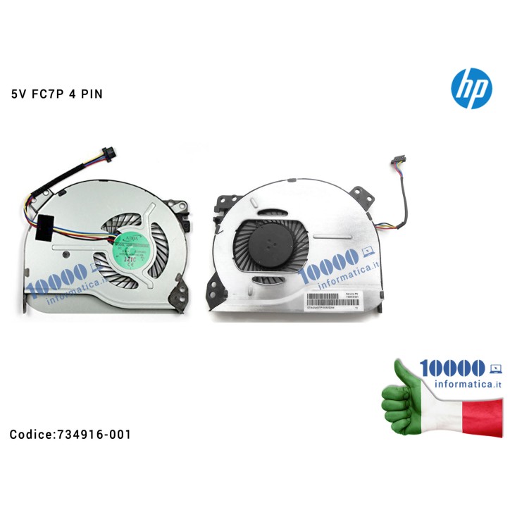 Ventola di Raffreddamento Fan CPU HP Pavilion Touchsmart 14-F