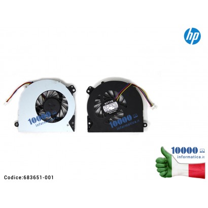 683651-001 Ventola di Raffreddamento Fan CPU HP ProBook 4440S 4441S 4445S 4446S 4540S 4740S 683651-001