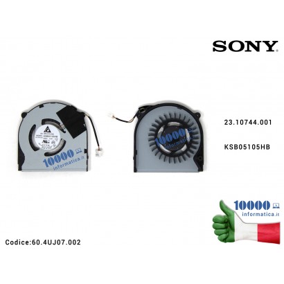 Ventola di Raffreddamento Fan CPU SONY Vaio SVT13 SVT131 SVT13-124CXS SVT131A11T SVT131A11X 23.10744.001 60.4UJ07.002