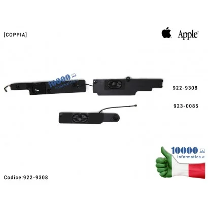 922-9308 Altoparlanti Speaker APPLE MacBook Pro 15'' A1286 (2011-2012) MC721 MC723 MD103 MD104 [COPPIA] 922-9308 923-0085