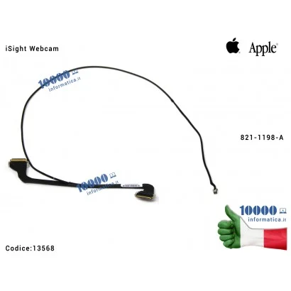 13568 Cavo Flat Display LCD Cable APPLE A1342 MacBook 13" UniBody (2009-2010) iSight Webcam MB207 MB5016 MC207 MC516 821-1198...