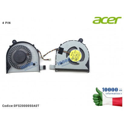 Ventola Fan CPU ACER Aspire V3-371 V3-371G [4 PIN] DFS2000050A0T FG0D