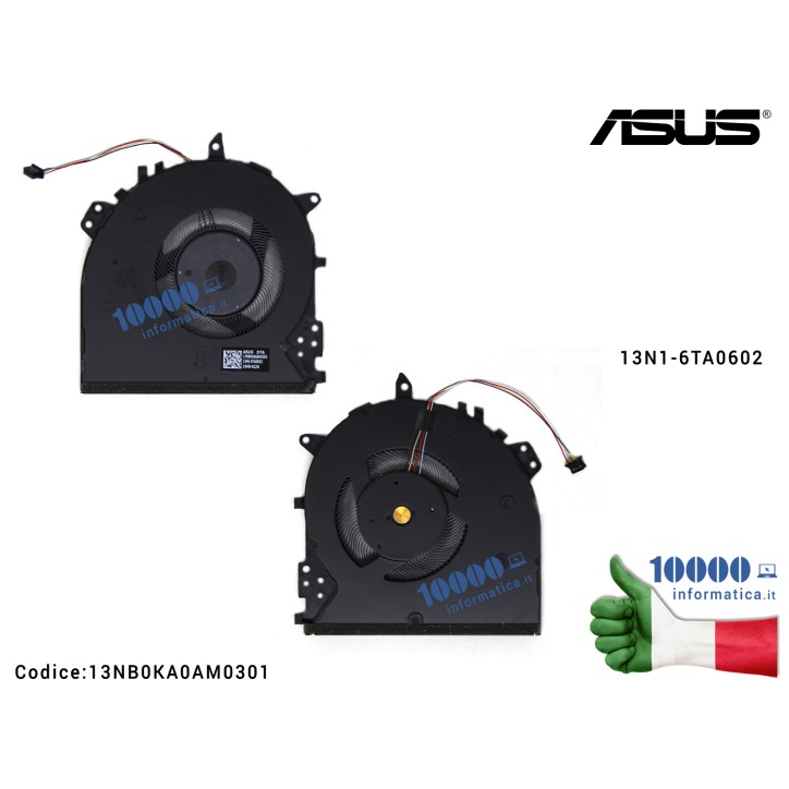 Ventola Fan CPU ASUS VivoBook X512 X512U F512U X512DA X512FB X512UB X512UF X512UA X512FA X512DK 13N1-6TA0602 13NB0KA0AM0301