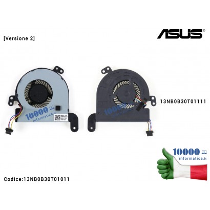 Ventola Fan CPU ASUS VivoBook X540 F540 [Versione 2] F540S F540SA X540S X540SA X540L X540LA X540LJ X540YA 13NB0B30T01111