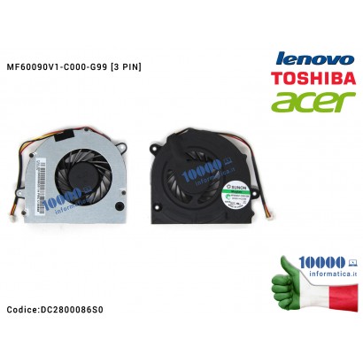 Ventola Fan CPU LENOVO G450 G450A G550 G550M G460 G470 G475 G570 G575 TOSHIBA Satellite C670 L500 L775 L775D L770 ACER Aspire 42