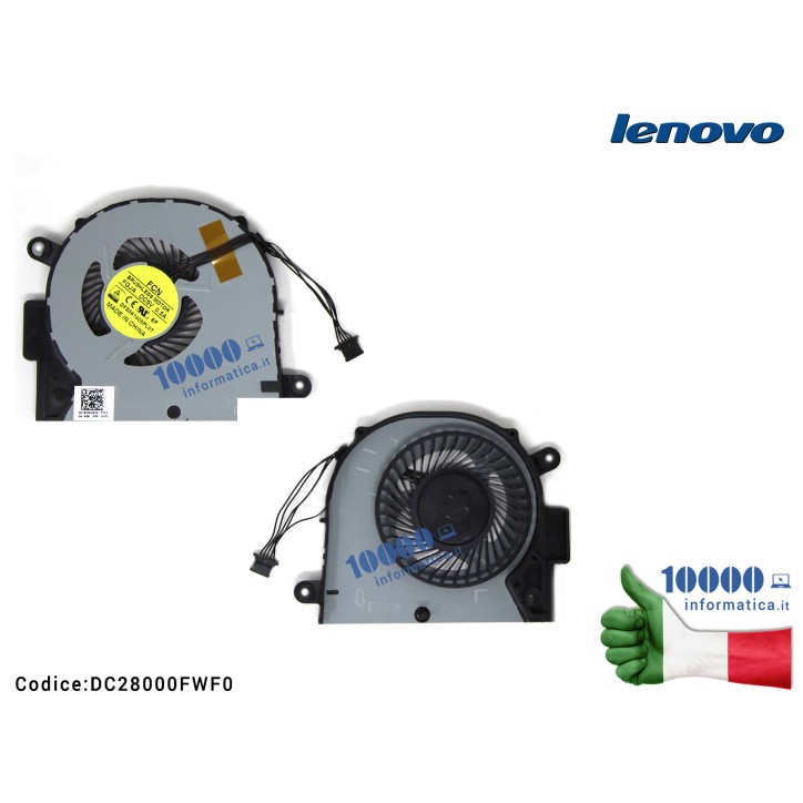Ventola Fan CPU LENOVO IdeaPad 500-15 500-15ISK Z41-70 Z51-70 Y50C DC28000FWF0 DFS561405PL0T