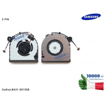 Ventola Fan CPU SAMSUNG NP905S3K NP910S3K NP905S3L NP910S3L [3 PIN] BA31-00155B DFS150005040T