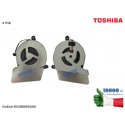 Ventola Fan CPU TOSHIBA Satellite U900 U940 U945 (4 PIN) AY06505HX14D300 AB07505HX07KB00