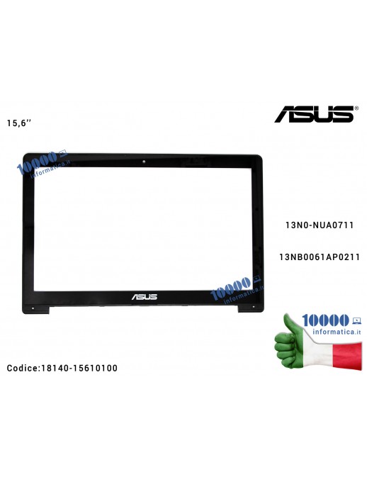 Vetro Touch Screen con Cornice LCD ASUS VivoBook S500C S500CA 15,6'' 13N0-NUA0711 13NB0061AP0211