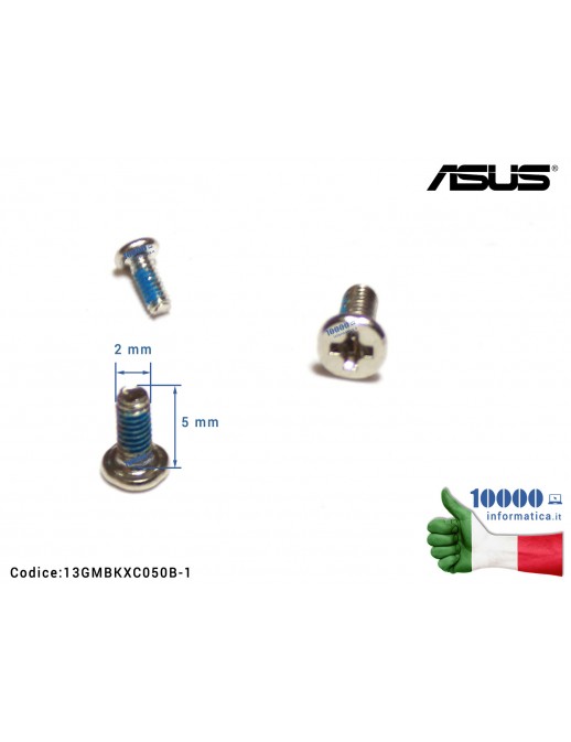 Vite di Fissaggio Notebook [M2*5L (K) B-NI NY] (1 PZ) ASUS F200M F200MA F551C F750 G50 G53 G60 K42 UL30 UX30 UX50 VX7 X750 13GMB