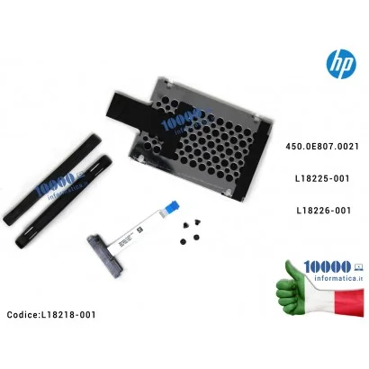 L18218-001 KIT Supporto Caddy + Cavo Connettore HDD Hard Disk HP Pavilion X360 14-CD 14M-CD 15-CN 14M-CD0003DX 14-CD054TU 14-...