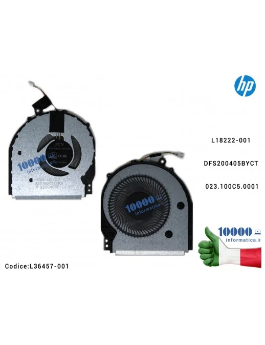 L36457-001 Ventola Fan CPU HP Pavilion X360 14-CD 14M-CD [Versione UMA] 14M-CD0001DX 14-CD0522SA L18222-001 DFS200405BYCT 023...