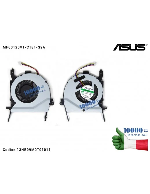 Ventola Fan Cooling CPU per Notebook ASUS X556UR p/n 13NB09M0T01011 Ventola Fan CPU ASUS X556 X556U X456 X456U FL5900 FL5900L EF