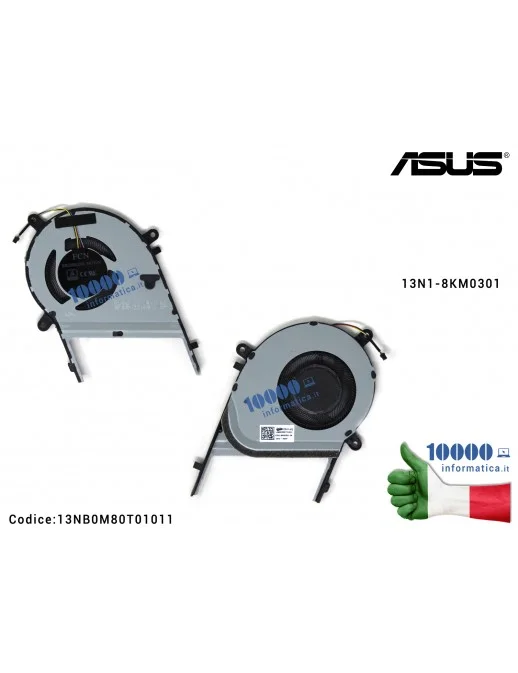 13NB0M80T01011 Ventola Fan CPU ASUS ZenBook Flip 15 UX562 UX562F UX562FA UX562FD UX562FDX 13N1-8KM0301 13NB0M80T01011