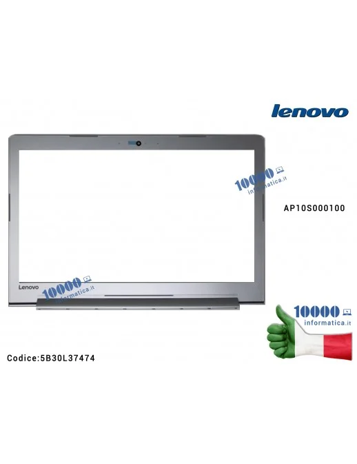 5B30L37474 Cornice Display Bezel LCD LENOVO IdeaPad 510 [SILVER] 510-15 510-15ISK (L80SR) AP10S000100 5B30L37474 FRU5B30L37474