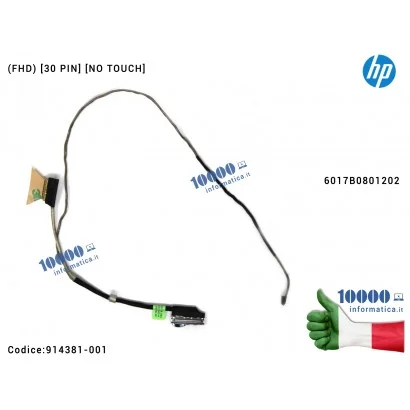 914381-001 Cavo Flat LCD HP EliteBook 840 G4 845 G4 (FHD) [30 PIN] [NO TOUCH] 6017B0801202 914381-001
