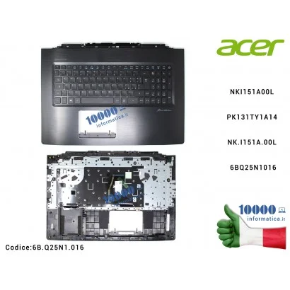 6B.Q25N1.016 Tastiera Retroilluminata Italiana Completa di Top Case Superiore ACER Nitro VN7-793G [NERA] NKI151A00L PK131TY1A...