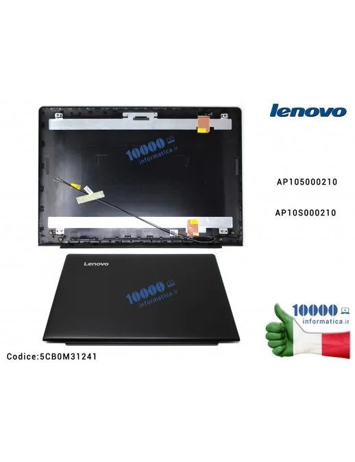 5CB0M31241 Cover LCD LENOVO IdeaPad 510-15 [NERO] 510-15IKB (L80SV) Antenna + AP105000210 AP10S000210 DC33001EZ00 DC33001EZ10