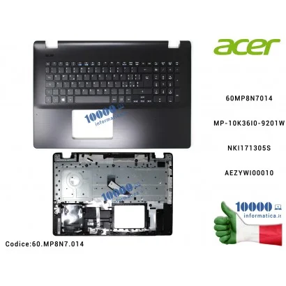 60.MP8N7.014 Tastiera Italiana Completa di Top Case Superiore ACER Aspire E5-731 E5-731G E5-771G Palmrest 60.MP8N7.014 60MP8N...