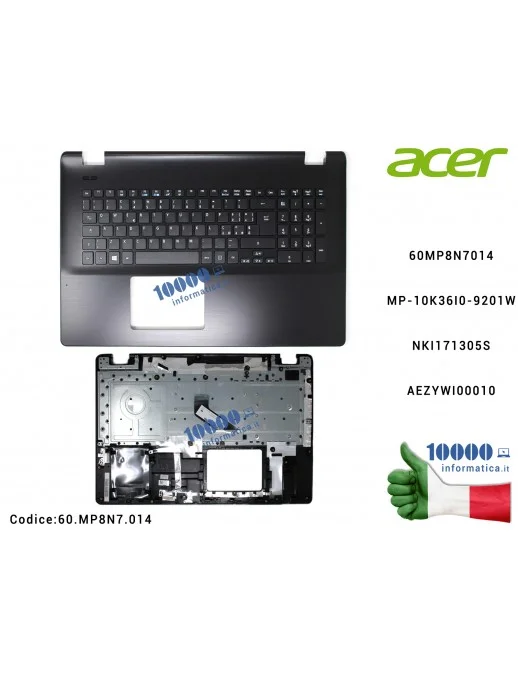 60.MP8N7.014 Tastiera Italiana Completa di Top Case Superiore ACER Aspire E5-731 E5-731G E5-771G Palmrest 60.MP8N7.014 60MP8N...