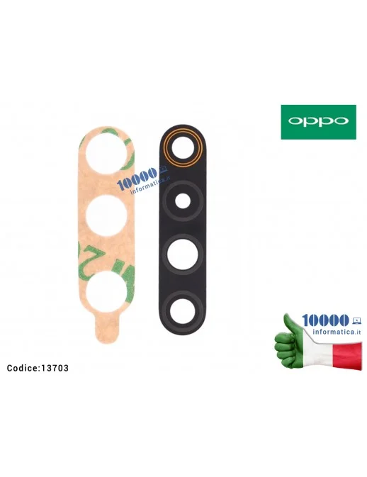 13703 Vetro Fotocamera Posteriore OPPO Realme X50 5G + Adesivo Back Camera Lens