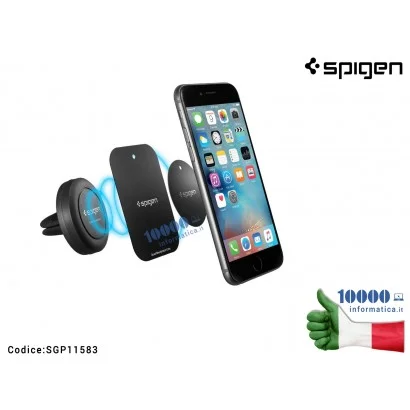 SGP11583 Supporto Magnetico Auto Universale per Smartphone SPIGEN A200 Magnetic Air Vent Car Mount