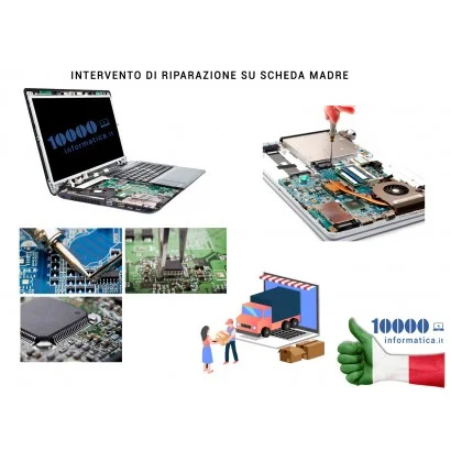 13000 Sostituzione Componenti SMD Mosfet IC Chip su Scheda Madre Notebook - Intervento di Riparazione presso il Laboratorio 1...