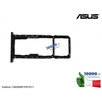 13AX00R1P01011 Carrello SIM Tray SD Card ASUS ZenFone Lite L1 G553KL ZenFone Live L1 G552KL ZA550KL (X00RD) [MIDNIGHT BLACK] ...