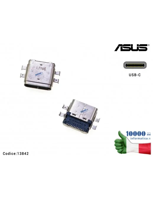 13842 Connettore di Alimentazione USB C Tipo C (12 PIN) ASUS ZenPad 10 Z301 Z301M P028 P00C Z301ML Z301MFL P00L Z580 Z580CA