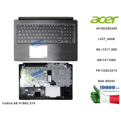 6B.H18N2.016 Tastiera Italiana Completa di Top Case Superiore ACER Aspire A315-53 A315-53G 6BH18N2016 6B.H18N2.016