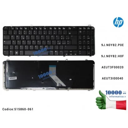 515860-061 Tastiera Italiana HP Pavilion DV6-1000 DV6-1100 DV6-1200 DV6-2000 (NERA) 9J.N0Y82.P0E9J.N0Y82.H0F AEUT3F00020 AEUT...