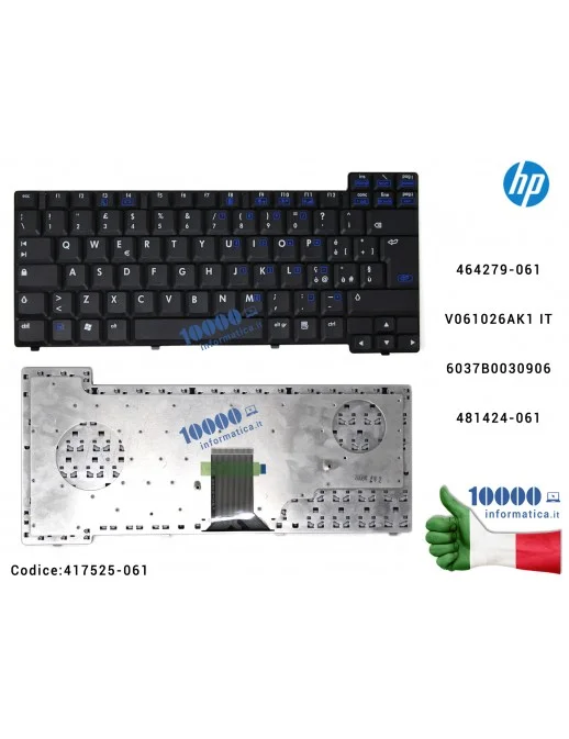 417525-061 Tastiera Italiana HP Compaq Presario NX6300 NX7300 NX7400 417525-061 464279-061 V061026AK1 IT 6037B0030906 481424-061