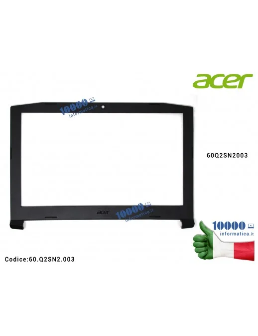 60.Q2SN2.003 Cornice Display Bezel LCD ACER Aspire Nitro 5 AN515-31 AN515-41 AN515-42 AN515-51 AN515-52 AN515-53 N17C1 60.Q2S...