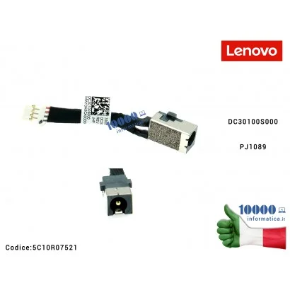 5C10R07521 Connettore DC Power Jack PJ1089 LENOVO IdeaPad 330S-15ISK 330S-15IKB (81F5) 330S-15ARR (81FB) 330S-15AST (81F9) 33...
