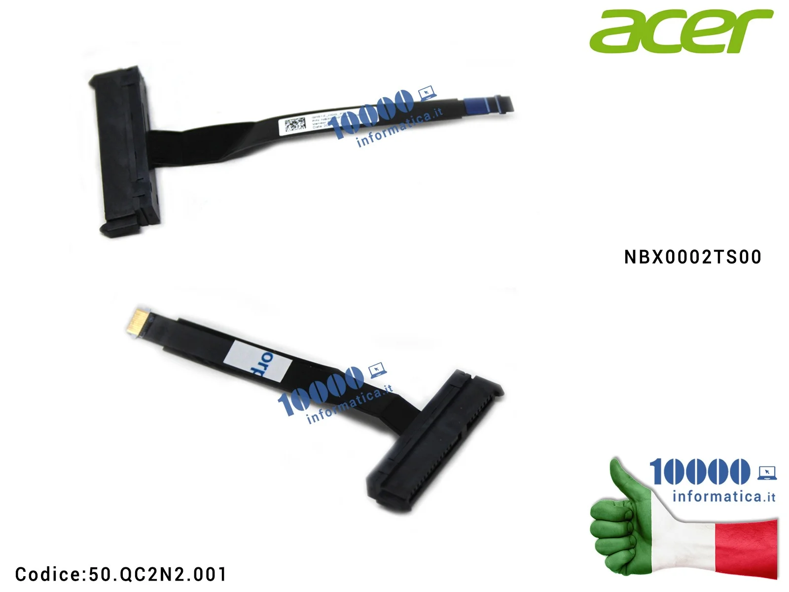 50.QC2N2.001 Cavo Hard Disk FFC HDD ACER Nitro AN515-45 AN515-54 AN515-56 AN515-57 AN517-41 AN517-53 AN517-54 Predator Helios...