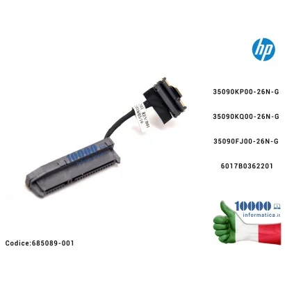 685089-001 Cavo Connettore Hard Disk HDD SATA HP Compaq CQ58 650 655 [TIPO T] 35090KP00-26N-G 35090KQ00-26N-G 35090FJ00-26N-G...