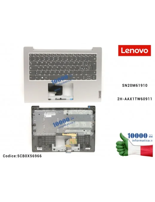 5CB0X56966 Tastiera Italiana Top Case LENOVO [Platinium Grey] IdeaPad 1-14IGL05 (81VU) 5CB0X56966 SN20M619102H-AAX1TW60911 Co...