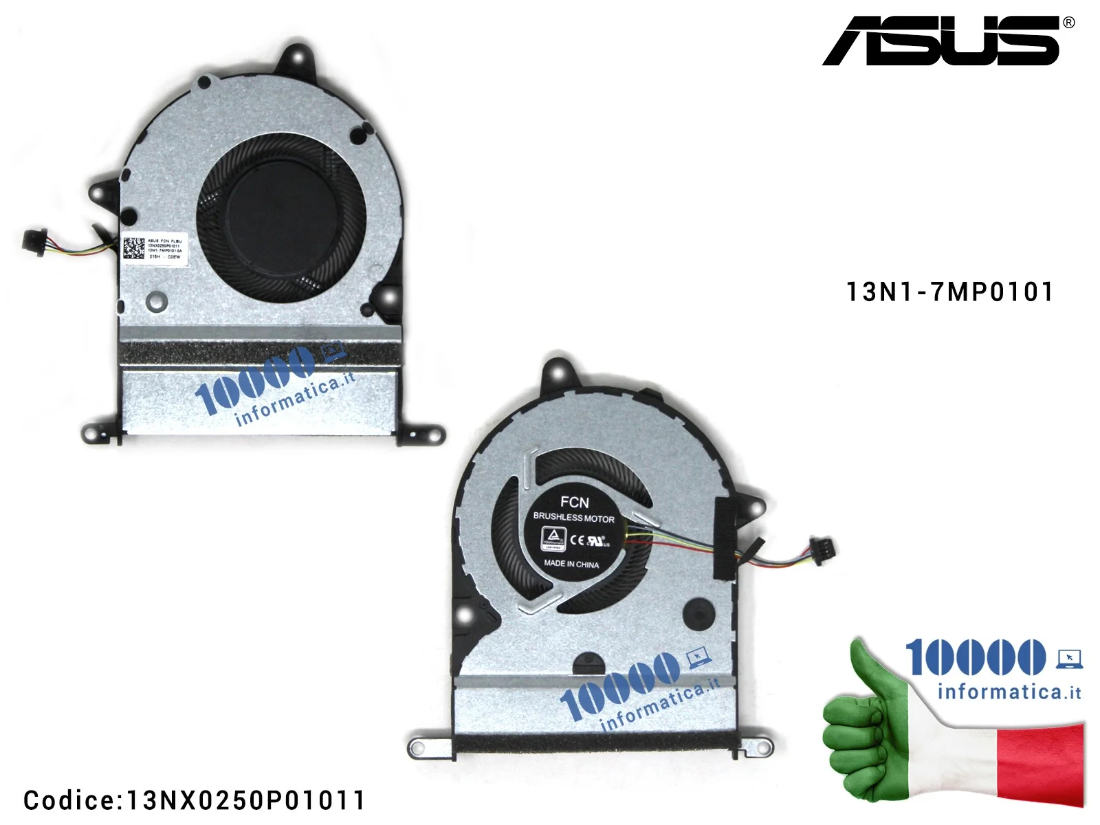 13NX0250P01011 Ventola Fan CPU ASUS P3540 P3540F P3540FB P3540FA 13N1-7MP0101 13NX0250P01011