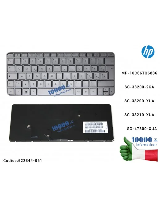 622344-061 Tastiera Italiana (SILVER) HP Mini 210-2000 210-2005SL 210-2006SL 210-2007SL 622344-061